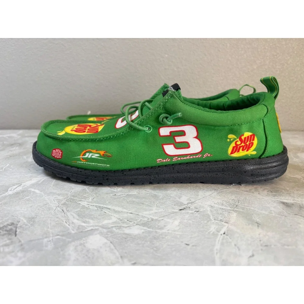 Hey Dude Wally NASCAR Dale Earnhardt Jr Sun Drop Green Shoes Mens 11‎